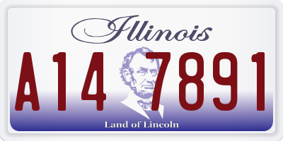 IL license plate A147891