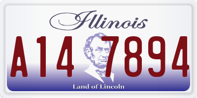 IL license plate A147894