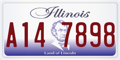 IL license plate A147898
