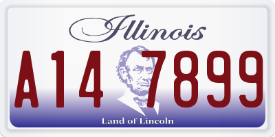 IL license plate A147899