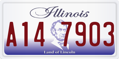 IL license plate A147903