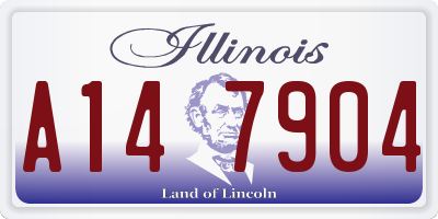 IL license plate A147904
