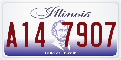 IL license plate A147907
