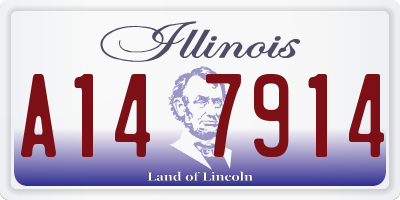 IL license plate A147914