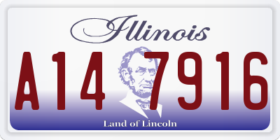 IL license plate A147916