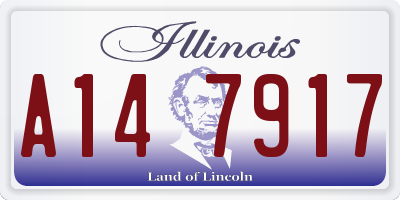IL license plate A147917