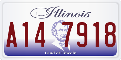 IL license plate A147918