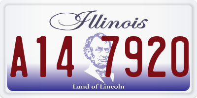 IL license plate A147920