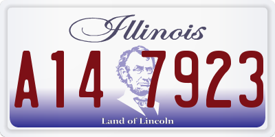 IL license plate A147923