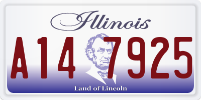 IL license plate A147925