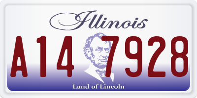 IL license plate A147928