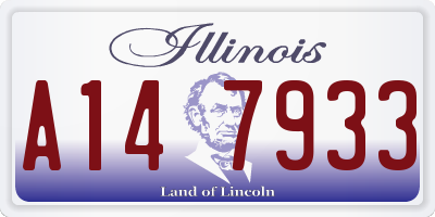 IL license plate A147933