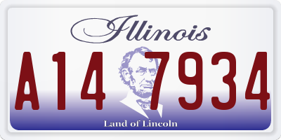 IL license plate A147934