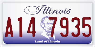 IL license plate A147935