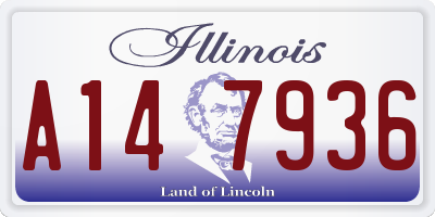 IL license plate A147936
