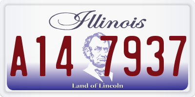 IL license plate A147937