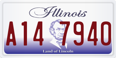 IL license plate A147940