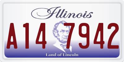 IL license plate A147942
