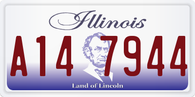 IL license plate A147944