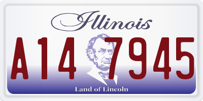 IL license plate A147945