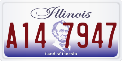 IL license plate A147947