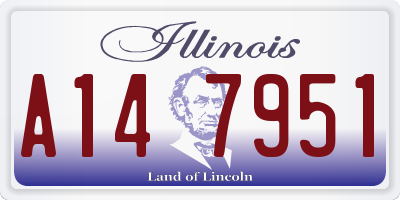 IL license plate A147951