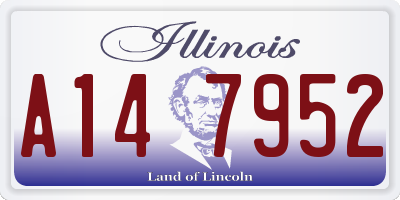 IL license plate A147952