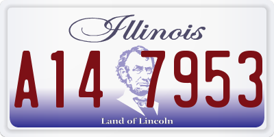 IL license plate A147953