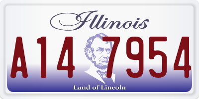 IL license plate A147954