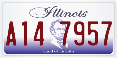 IL license plate A147957