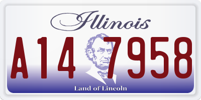 IL license plate A147958