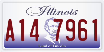 IL license plate A147961