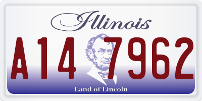 IL license plate A147962