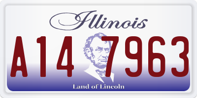 IL license plate A147963