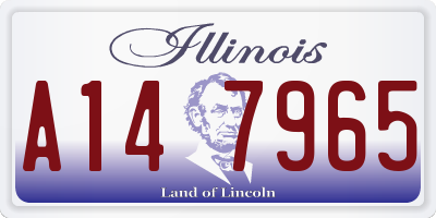 IL license plate A147965