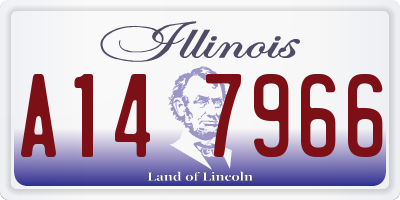 IL license plate A147966
