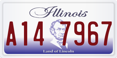 IL license plate A147967