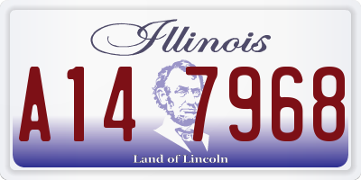 IL license plate A147968