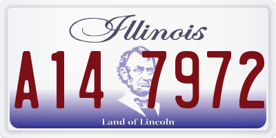IL license plate A147972