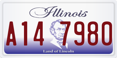 IL license plate A147980