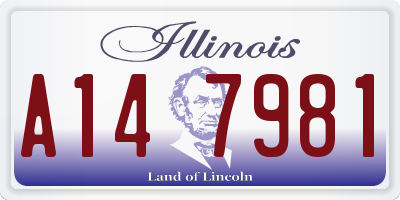 IL license plate A147981