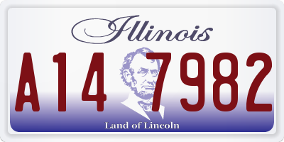 IL license plate A147982