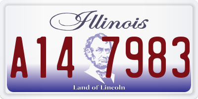 IL license plate A147983