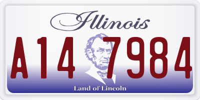 IL license plate A147984