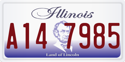 IL license plate A147985
