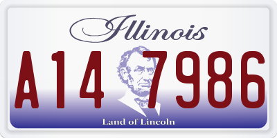 IL license plate A147986