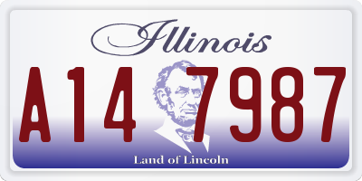 IL license plate A147987