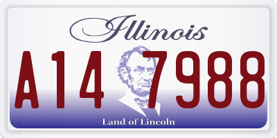 IL license plate A147988