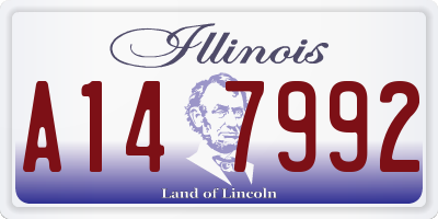 IL license plate A147992