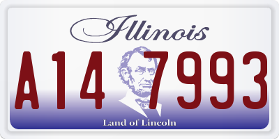 IL license plate A147993
